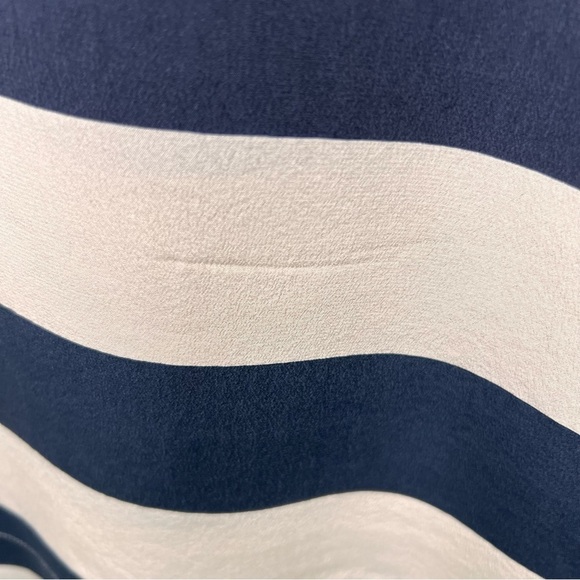 Joie Black & Tan Striped Scoop Neck Tunic Sleeveless Silk Blouse - Picture 9 of 11